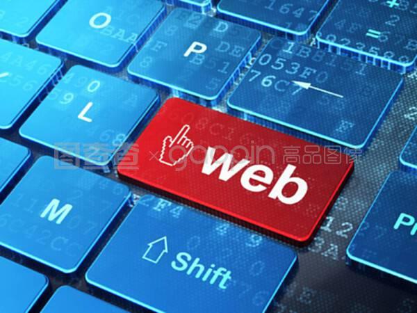 網(wǎng)絡(luò)開發(fā)概念鼠標(biāo)光標(biāo)和計(jì)算機(jī)鍵盤上的網(wǎng)絡(luò)